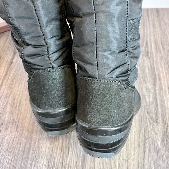* Pajar | Faux Shearling Lined Quilted Nylon/Suede Mid Calf Boot Black 38/7-7.5 - Picture 10 of 16